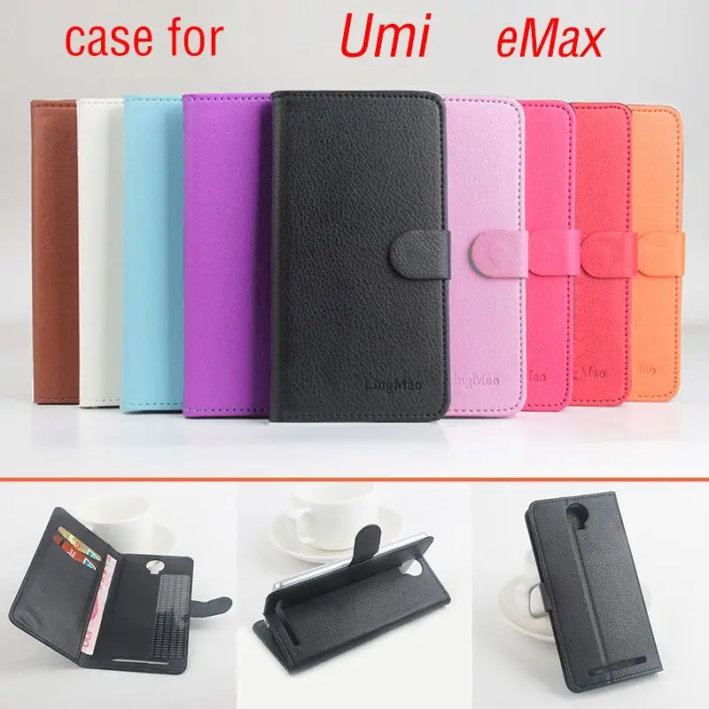 

For Umi eMax Litchi Grain Leather Case Cover for Umi eMax Luxury Phone Cases with Wallet Stand Card