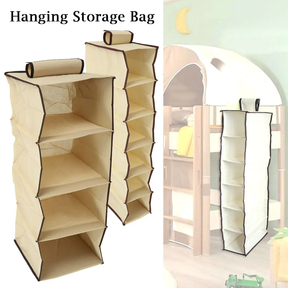 Wardrobe Hanging Storage Bag shoe toy Clothes Hangers Holder Portable