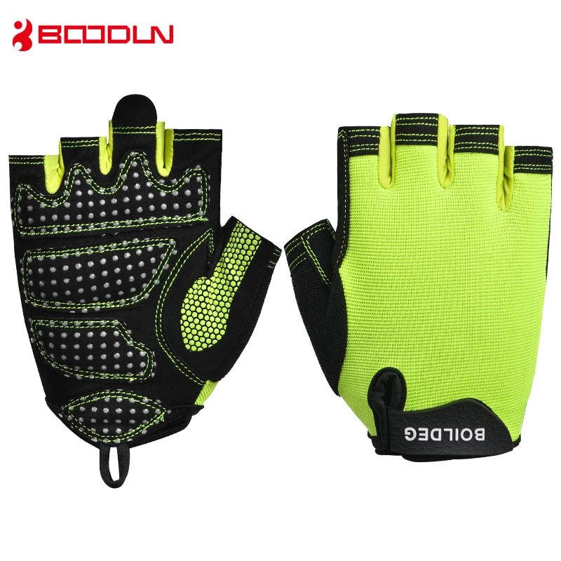 Boodun Gym Gloves Men Women Body Building Half Finger Fitness Gloves An-slip Weight Lifting Sports Training Gloves