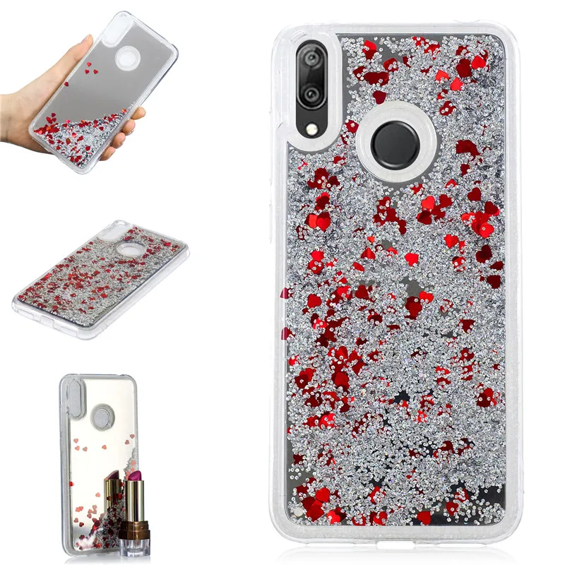 Чехол для телефона Dynamic Liquid Quicksand с блестками Huawei Y9 2019 Y7 зеркальный чехол задняя