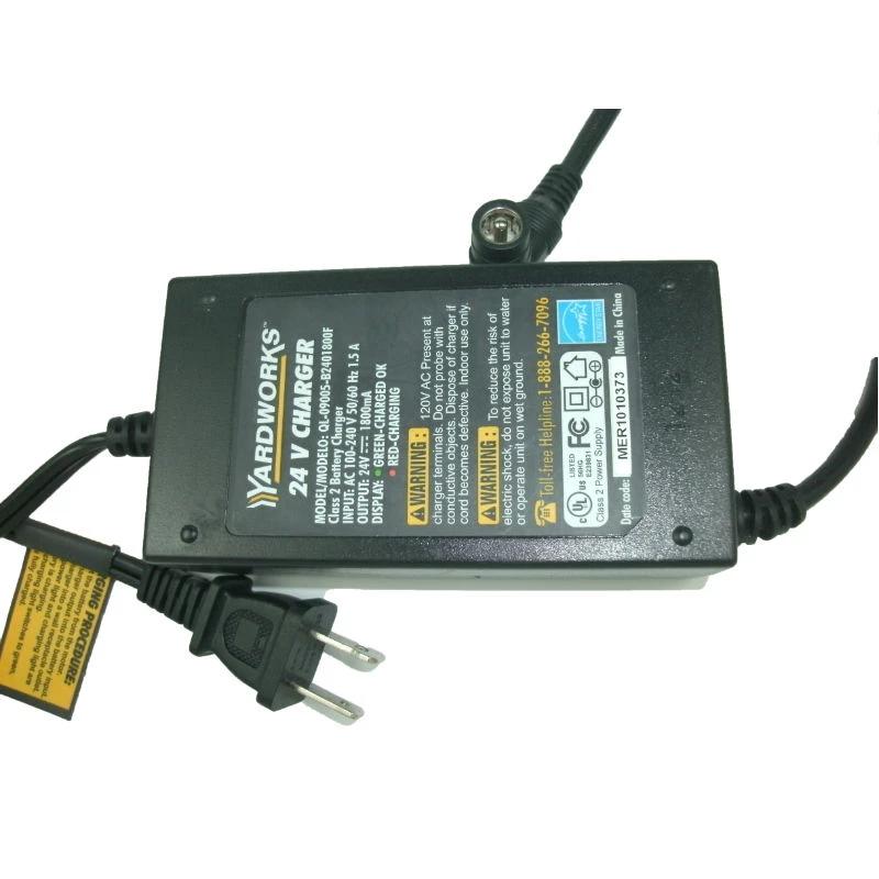 Yardworks 24v 1.8v Lawn Mower Class 2 Battery Charger Chargers