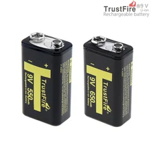 

2pcs/set Soshine 9V 6F22 650mAh Li-ion Rechargeable Battery + 9V Smart Charger with LED Indicator