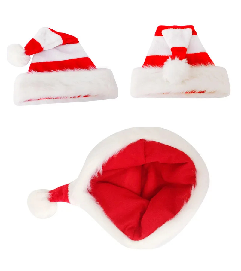 3 Styles Striped Christmas Hats Merry Christmas Caps Hat For Adult And Kids XMAS Decoration New Year's Gifts Home Party Supplies