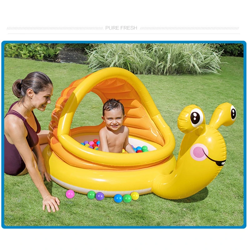 

Amusing Kids Summer Water Pool Children Outdoors Swimming Pool Safe Soft Cushion Portable Water Basin with Sunshade For Children