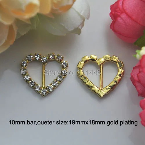 gold plated heart shaped slider