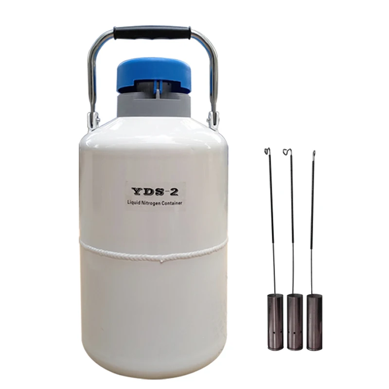Cryogenic Dewar Liquid Nitrogen Tank 2L Semen Container 2 Liter 30 mm