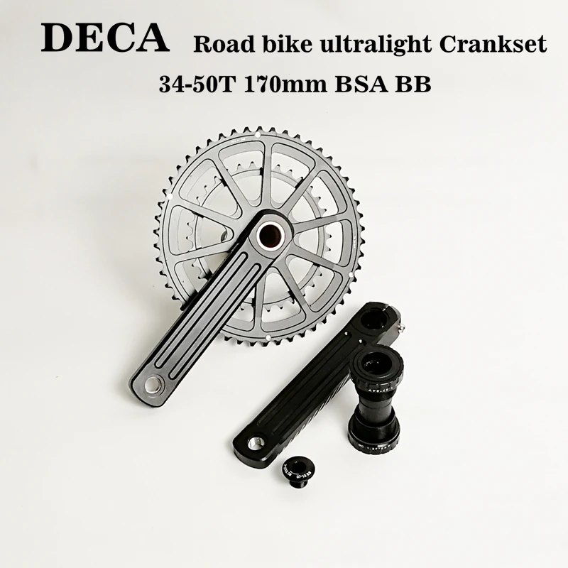 

DECA 3D30 10/11 speed 170mm 50/34T BSA bb86 BB R3 Compact for road bike bicycle Crank set Ultralight crankset black 790g