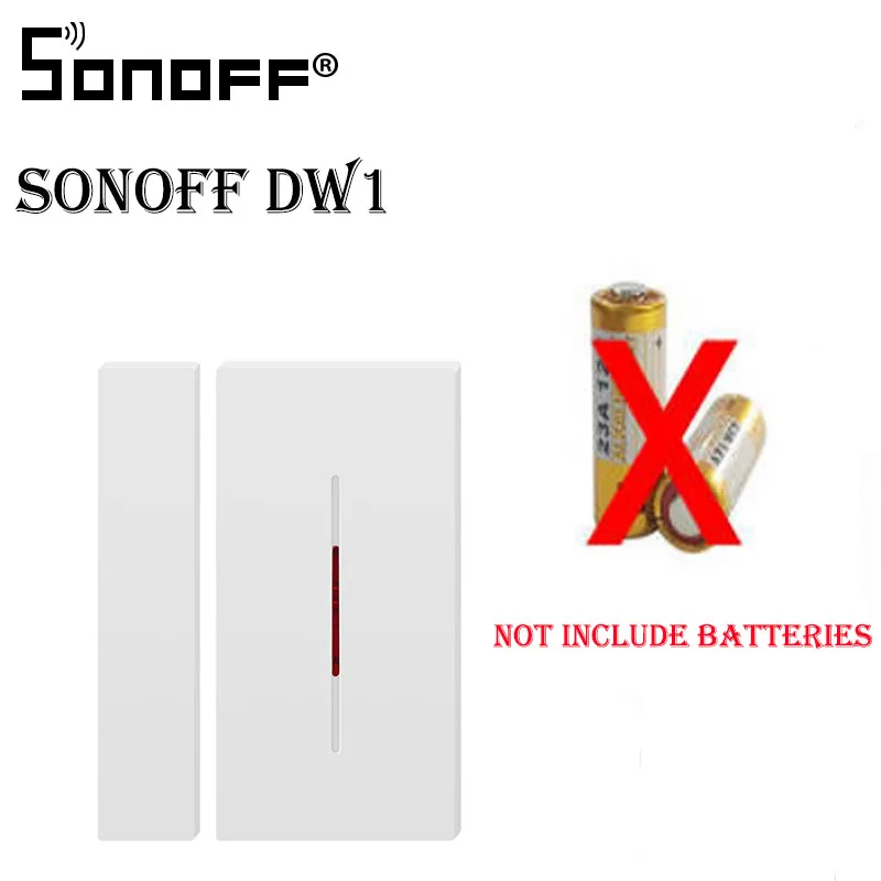 Sonoff РЧ мост 433 МГц Wifi беспроводной преобразователь сигнала PIR 2 датчика/DW1 дверной и оконный датчик сигнализации для умного дома комплекты безопасности - Комплект: DW1 Sensor
