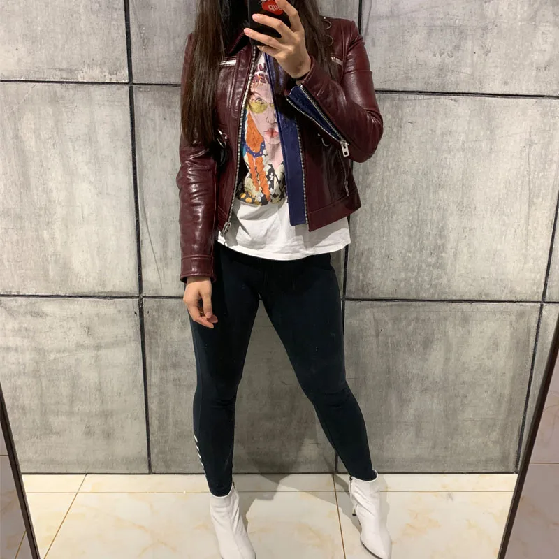 

ladies genuine leather jacket women real leather jacket
