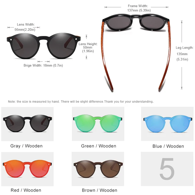 KINGSEVEN DESIGN 2020 lunettes de soleil en bois naturel | Lunettes de soleil pour hommes et femmes, Design de marque Original en bois de rose, Oculo 3