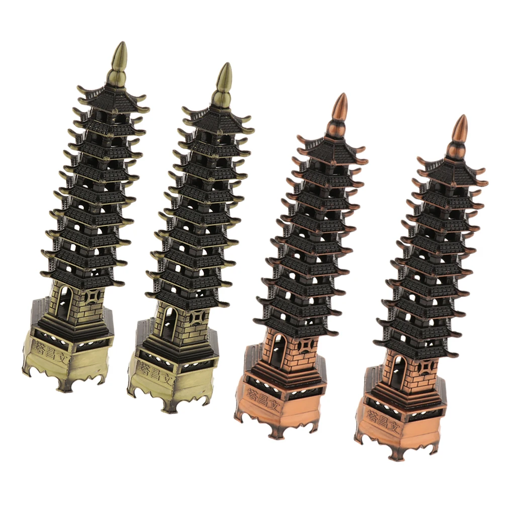 

Zinc Alloy Feng Shui Education Tower Nine Levels Wen Chang Pagoda for Education and Career and Business Growth Desktop Ornaments