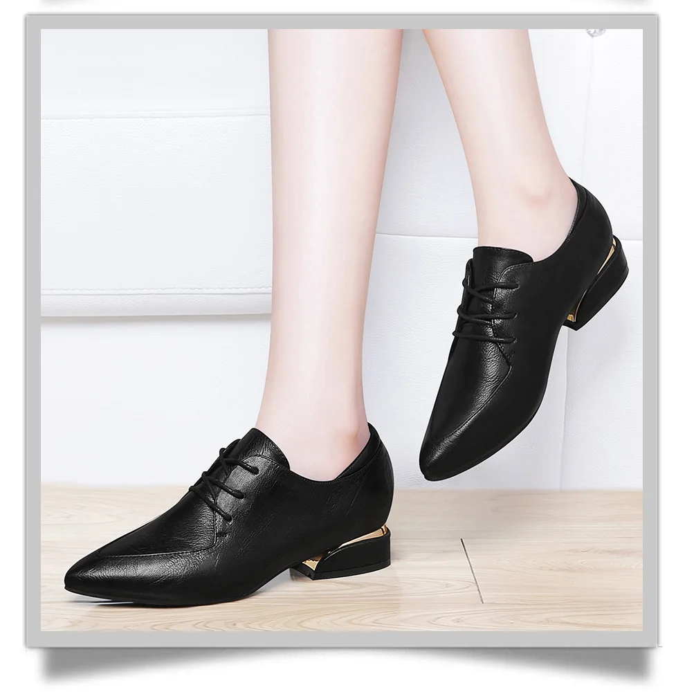 Guciheaven/; туфли-лодочки на шнуровке; женская обувь для девушек; визуально увеличивающая рост обувь на каблуке 1 см с острым носком; офисные туфли без задника для зрелых женщин; обувь в деловом стиле