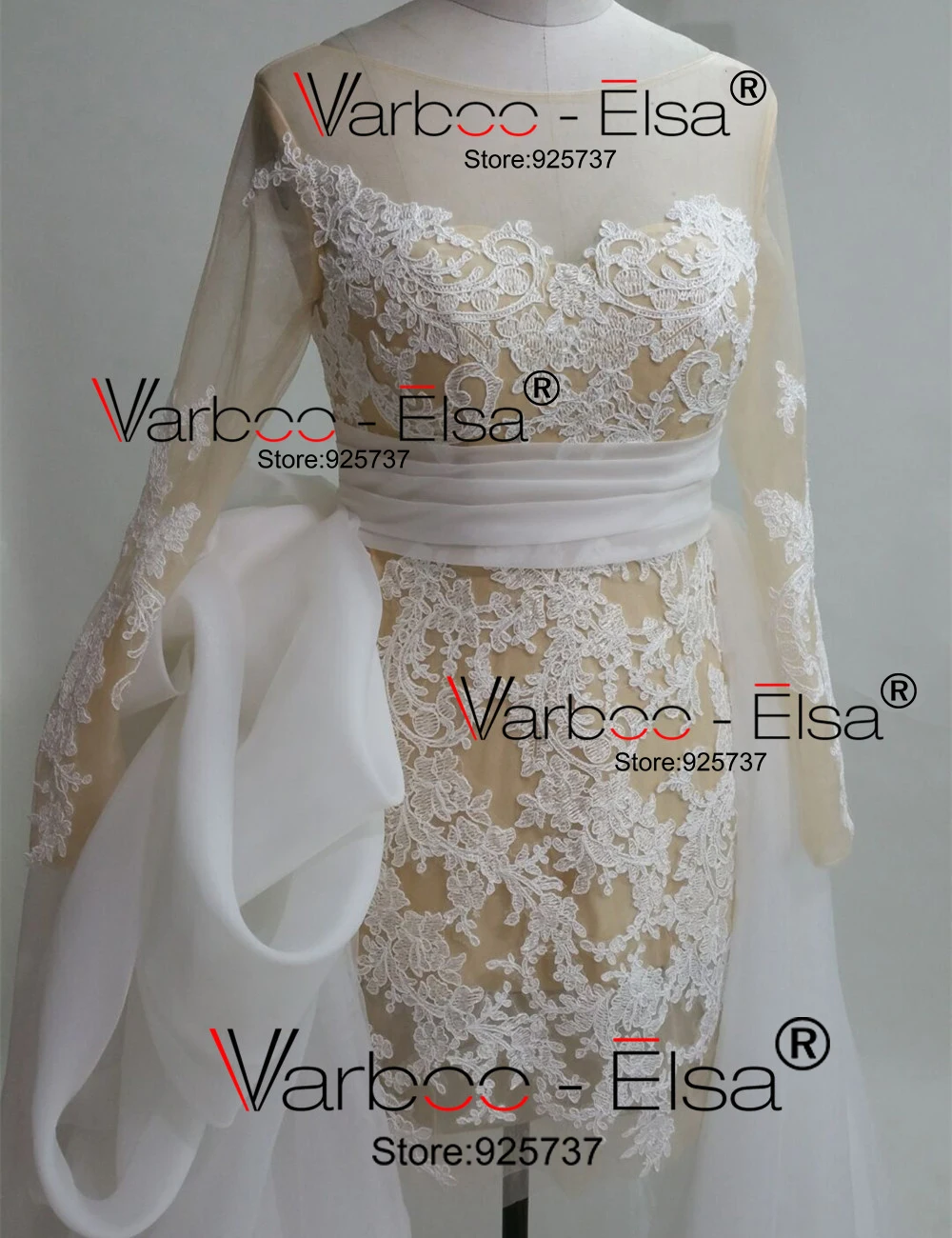 Vestido Novia 2018 свадебное платье из тюля со съемным шлейфом короткое спереди длинное