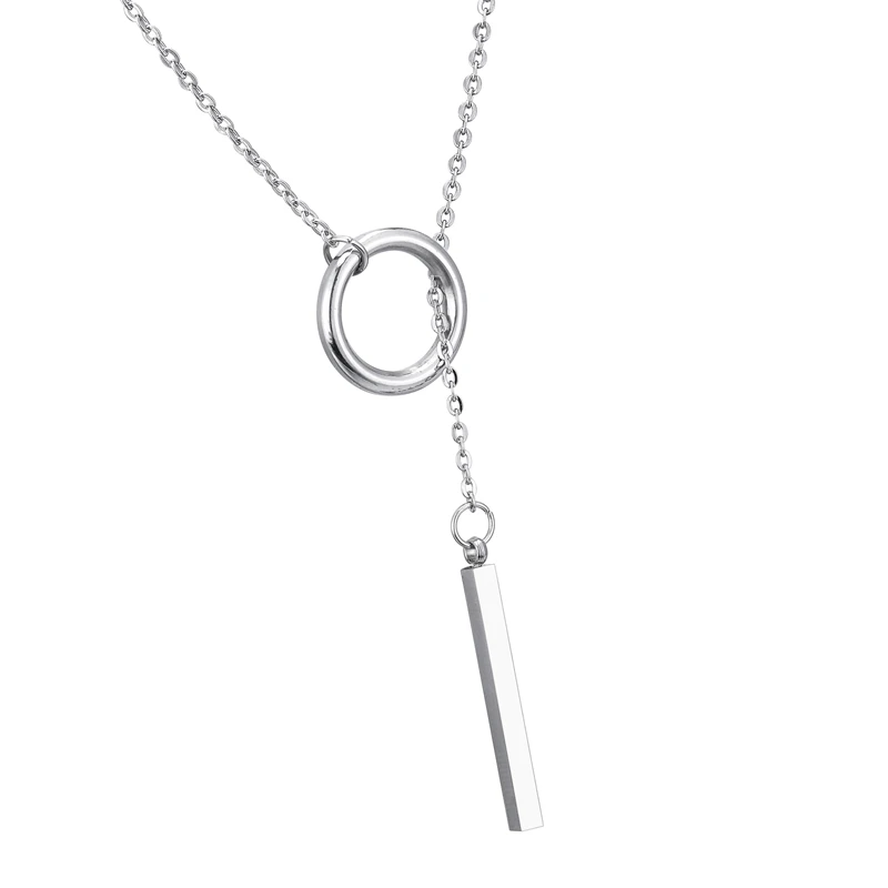 

Hip-hop Tide Personality Women's Pendant Necklace 2019 Stainless Steel Silver Necklaces For Men Jewelry Gift With Chain Party