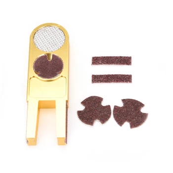 

Muti-functional Billiards Pool Cue Tip Trimmers Golden Color U-shape Snooker cue tip repairer tool