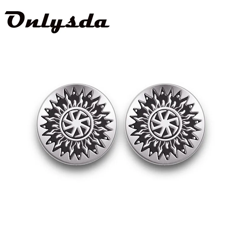 Onlysda символ стержня круглые серьги талисман амулет викинга Молот Тора мьельнир счастливые ювелирные изделия для мужчин и женщин ES150