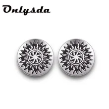 Onlysda символ стержня круглые серьги талисман амулет викинга Молот Тора мьельнир счастливые ювелирные изделия для мужчин и женщин ES150