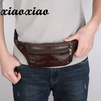 

Men Waist Packs PU Leather Shoulder Bags Zipper Retro Waist Pack Bag Classic Travel Classic Sling Purse Belt Clutch Cellphone