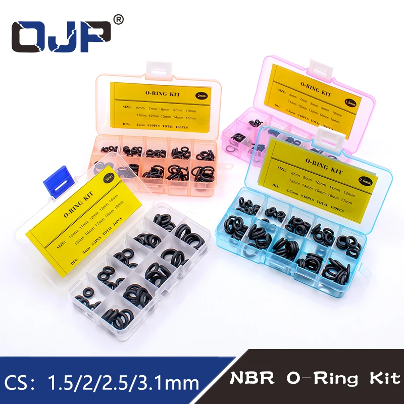 Thickness 1 5 2 2 5 3 1 8 2 65mm O Rings Rubber O Ring Seal Nbr Sealing O Rings Nitrile Washer O Ring Set Assortment Kit Set Box Gaskets Aliexpress