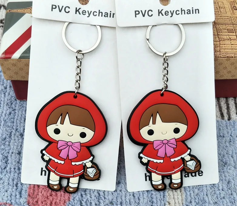 

Little Red Riding Hood Anime Key Chain PVC Figure Morty Keyring Toy Keychain Keyholder Birthday Gifts Unisex NEW