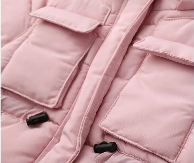 Зимняя куртка Детское пальто детское зимнее пальто теплые куртки с натуральным мехом для детей, парки для девочек, парка зимняя одежда для маленьких девочек