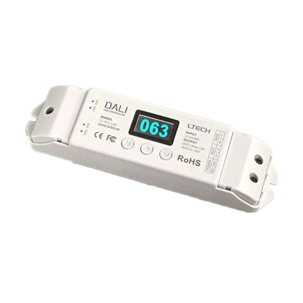 

Ltech LT-451-12A DALI Dimming LED Driver DC 12-24V 12A*1CH channel Output PWM Dimmable Driver DALI Bus LED Driver Free shipping