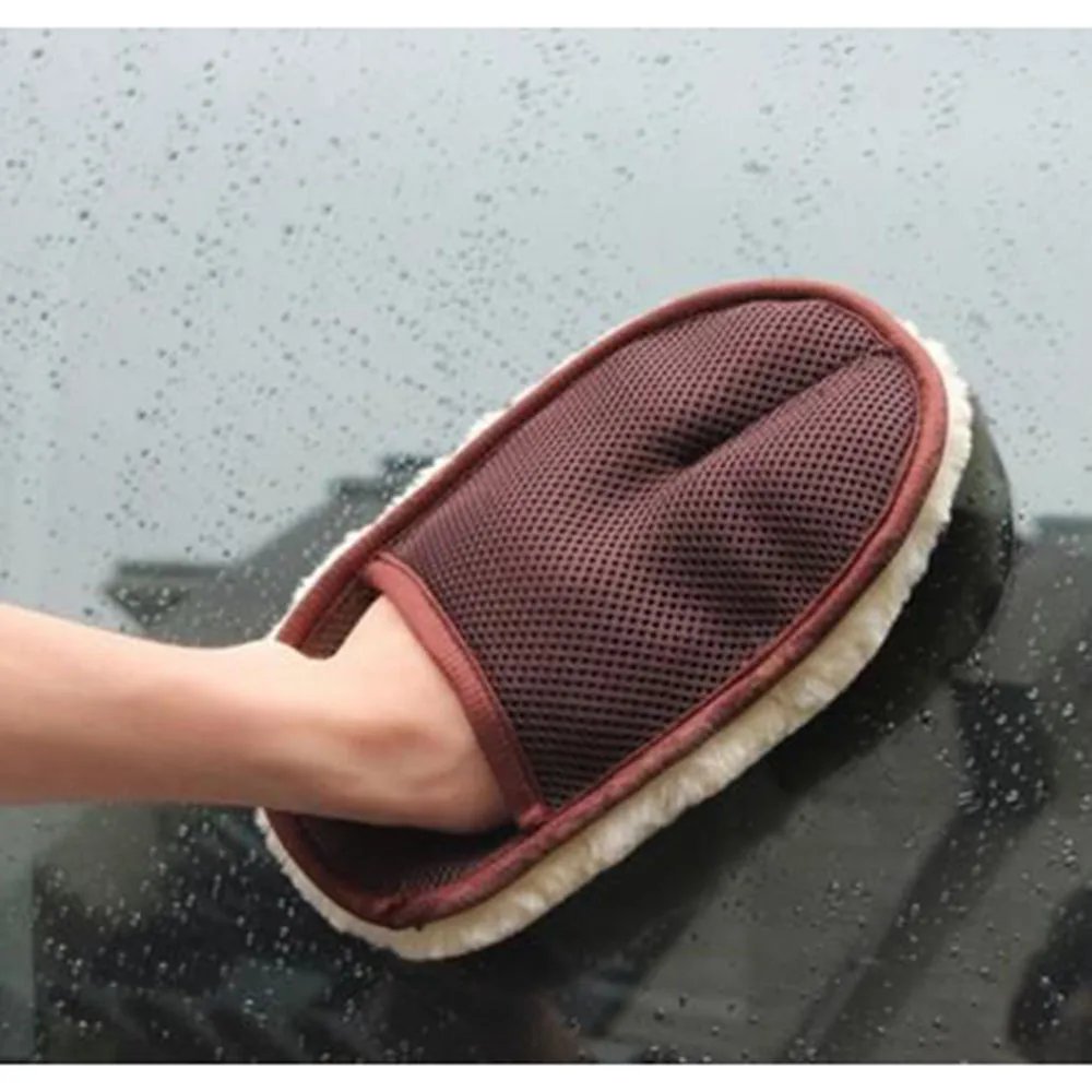 

Car Cleaning Brush Polishing Mitt Brush Super Clean Wool Car Wash Glove Car Cleaning Brush for Car for Motorcycle Washer