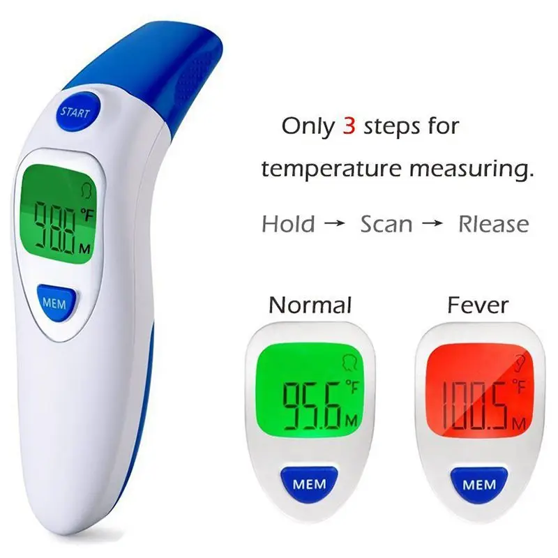 Детский Инфракрасный Электрический цифровой термометр Бесконтактный ИК лоб младенческой уха измерения температуры диагностический