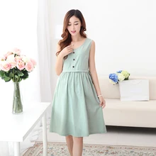Maternity Clothes Nursing Clothes for Pregnant Women Summer Dress Casual Maternity Breastfeeding Loose Cotton Nursing Dress