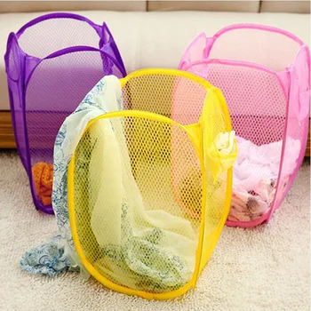 

Seluna Folding Laundry Basket Dirty Clothing Laundry Storage Bag Cute Fabric Washing Basket Portable Candy Color Bucket Hot Sale