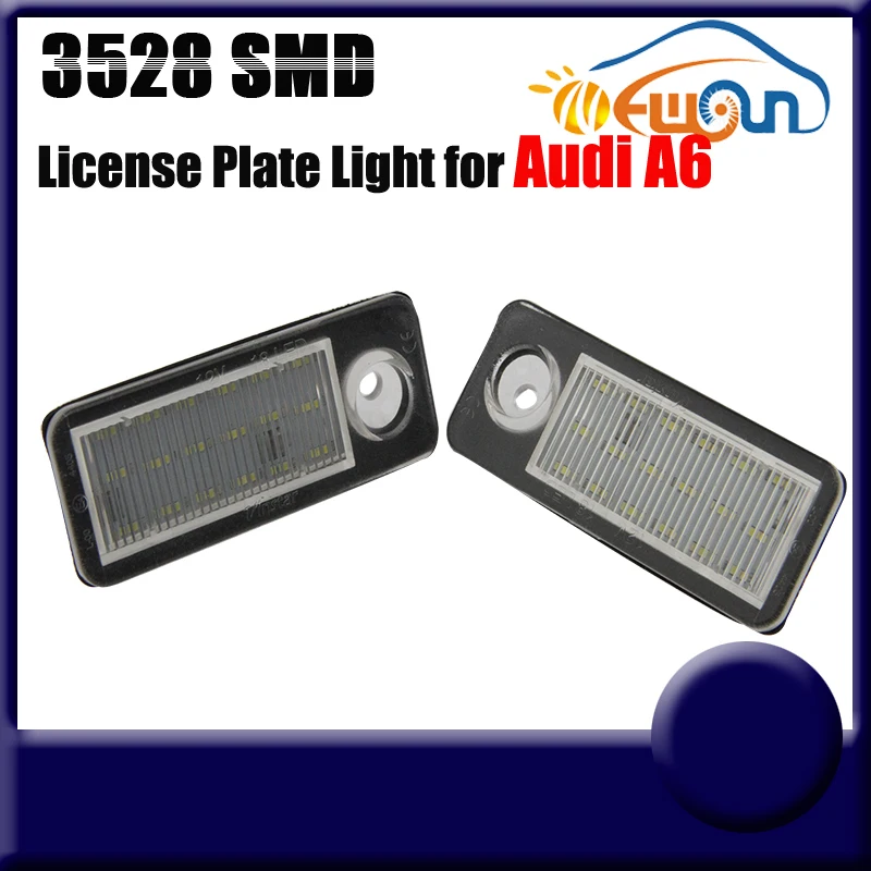 2PCS car number plate light for audi A6 LED license plate light 12v decorative rear license