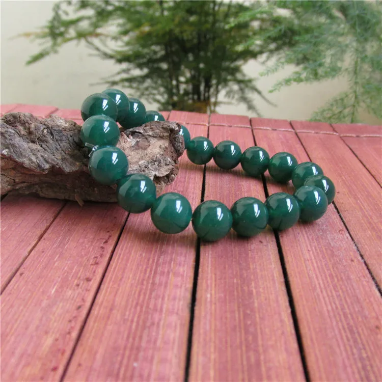 10mm natural agate bracelet jade hand on male and female lovers