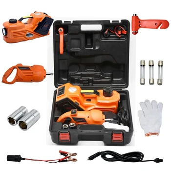 

orange color 3 in 1 functions tyre change tools lifting jack and impact wrench