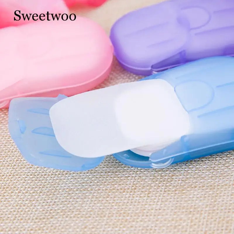 

20pcs / Box Portable Soap Paper Disposable Soap Box Mini Soap Paper Random Delivery Outdoor Product