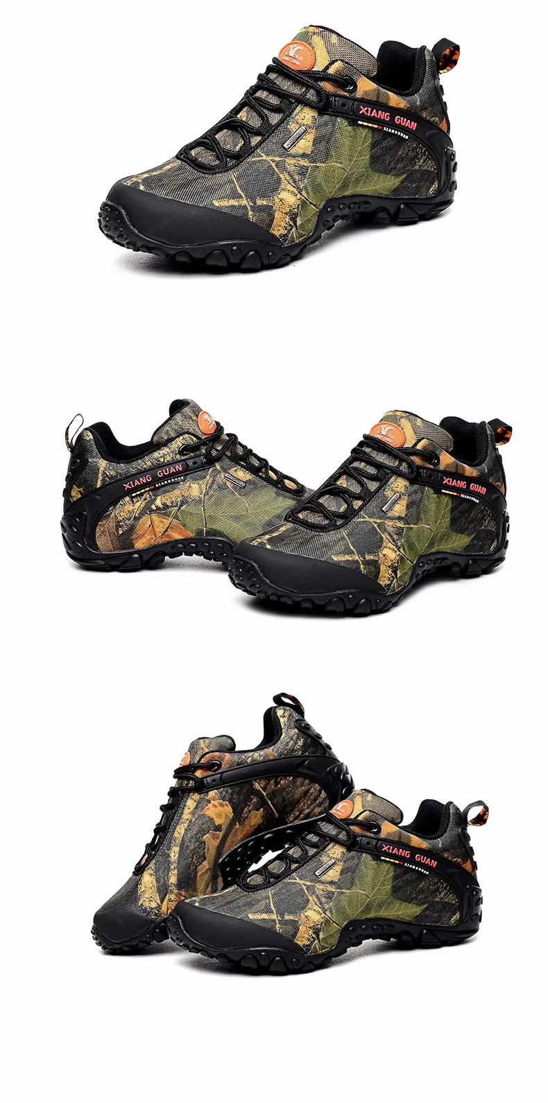 XiangGuan/брендовая мужская и женская уличная походная обувь; Водонепроницаемая парусиновая Спортивная Треккинговая обувь; нескользящая обувь для альпинизма