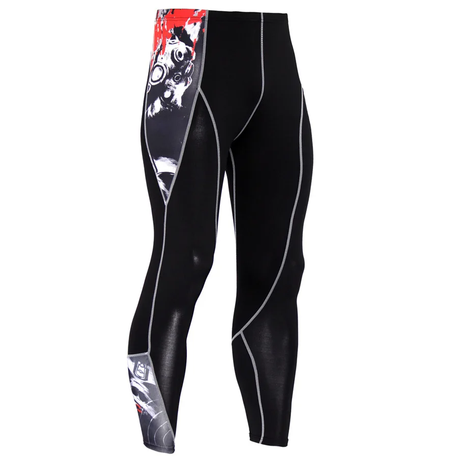 CKAHSBI, велосипедные колготки, штаны для велоспорта, компрессионные штаны для велосипеда, длинные штаны, термоштаны, защитная подкладка для бедер, мягкая спортивная одежда - Цвет: Gray and red