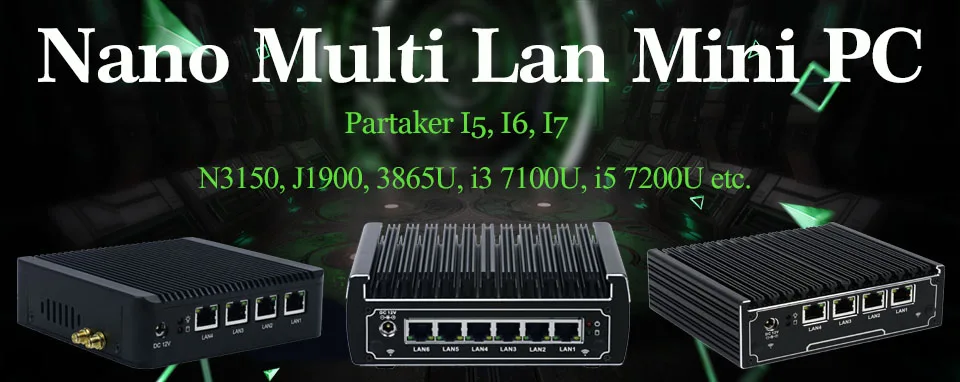 Причастником I1 4 Lan pfsense minipc Intel atom E3845 четырехъядерный межсетевой экран Micro Appliance поддержка AES-NI