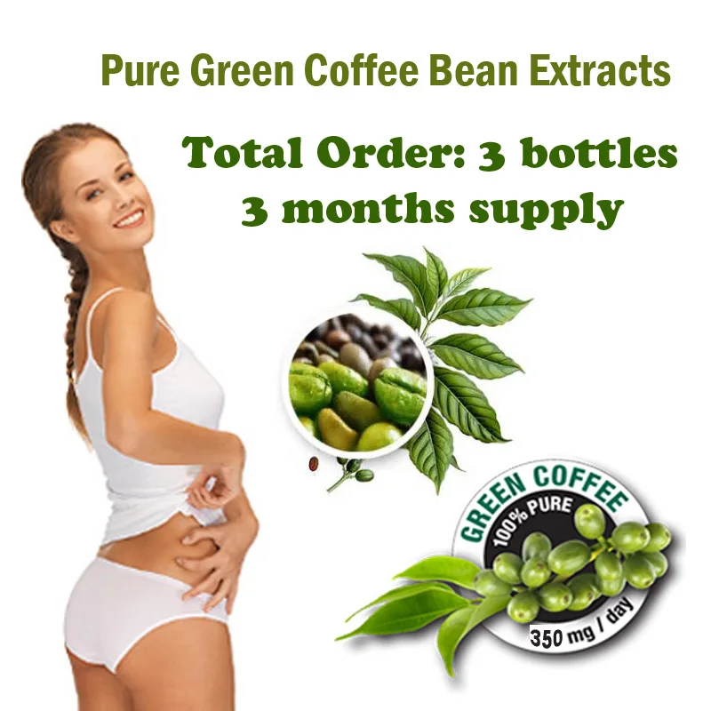 3 bottles  Green coffee bean extract diet weight loss product women slimming Coffee bean extracts lose weight product
