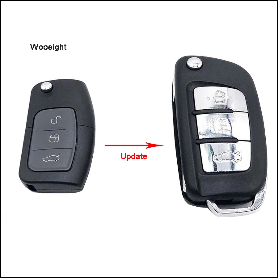 

Wooeight 3 Buttons Car Remote Key Case Shell Modified For Ford Fiesta 2013 Focus Mondeo Galaxy Kuga S-Max C-Max 2008 2009 2010