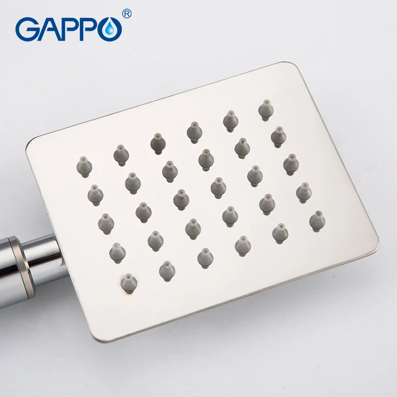 GAPPO Bath Shower Sprayer Hand Hold Stainless Steel Shower Head SPA Pressurize Rainfall Bathroom Water Flow Shower Head