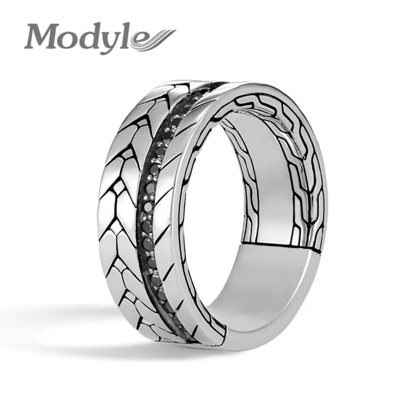 

Modyle New Punk Vintage Cool Men Ring Silver Color Retro Jewelry Wholesale