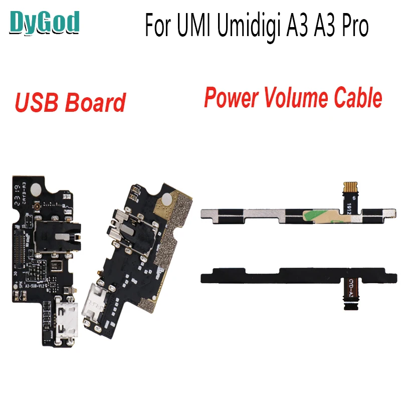 

For UMI Umidigi A3 A3 Pro Button Flex Cable Power Volume Button FPC and USB Board Plug Charge Mobile Phone Repair accessories