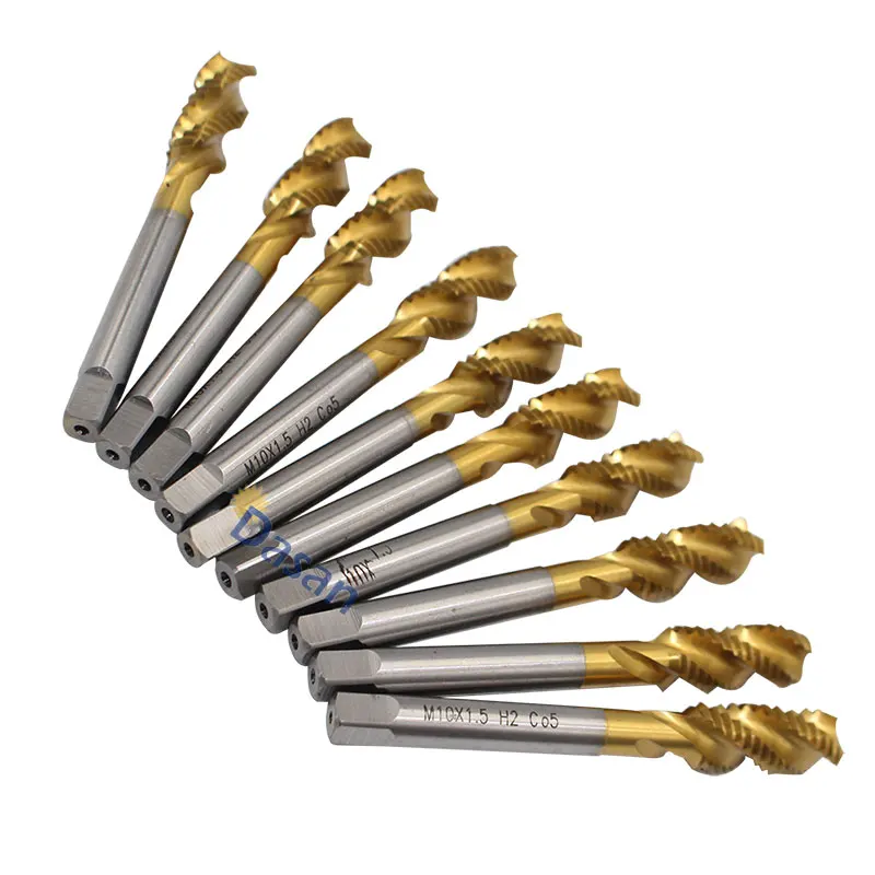 Buy 10PCS M10 HSS Tap Spiral Flute Machine Tap M10X1