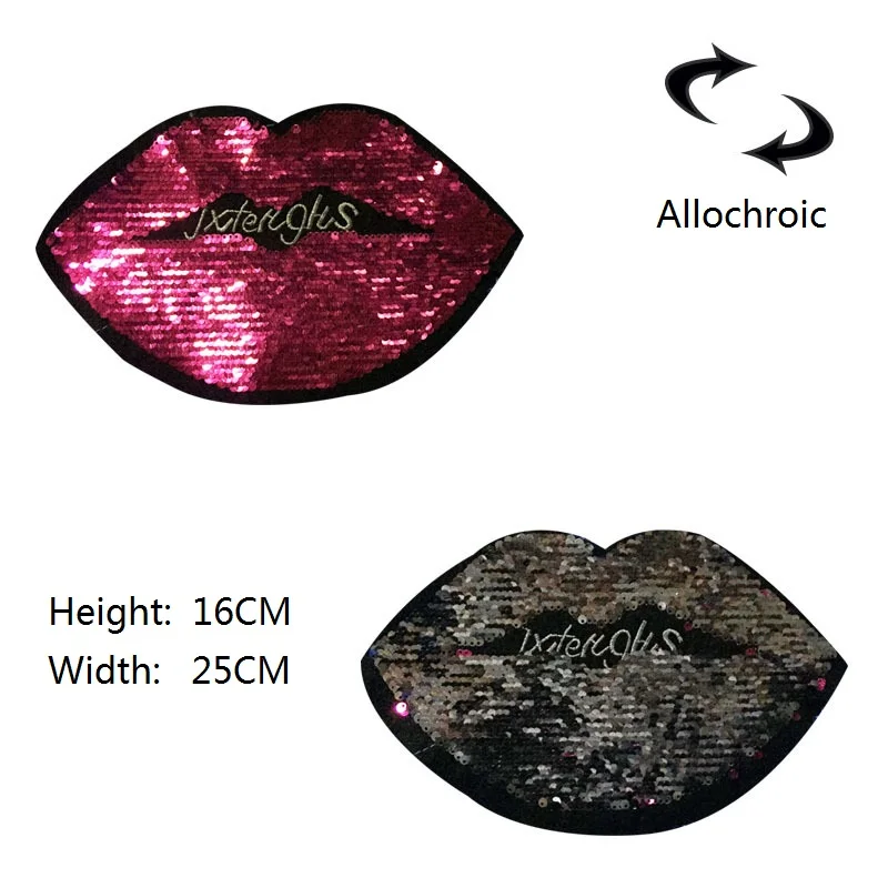 1pcs Reversible Change Sequins Patches For Clothes Kids Boy Girl T Shirt Sew On Embroidered Fabric Badges DIY Applique | Дом и сад