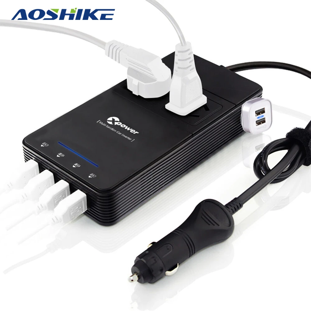 AOSHIKE Auto Inverter 12V 24V zu 220V Auto Power Inverter Spannung Konverter Auto Luftreiniger 4 USB auto Ladegerät 2 Dreieck Buchse AOSHIKE Auto Inverter 12V 24V zu 220V Auto Power Inverter Spannung Konverter Auto Luftreiniger 4 USB auto Ladegerät 2 Dreieck Buchse