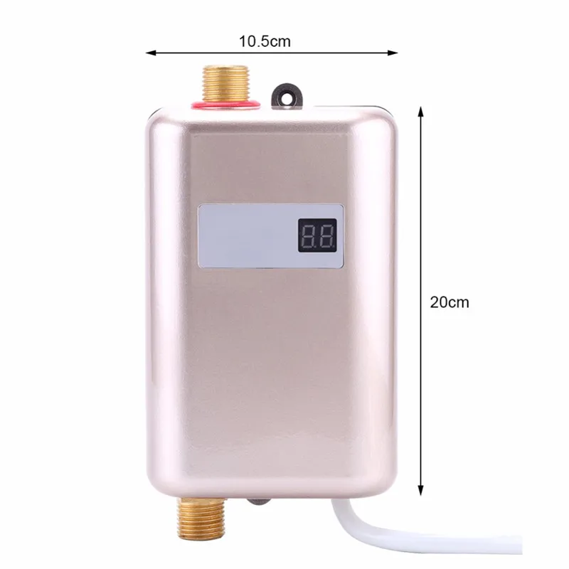 3800 Вт мини tankless мгновенный Электрический подогреватель воды с LED Температура Дисплей для Кухня раковина Ванная комната Душ коснитесь нагрева