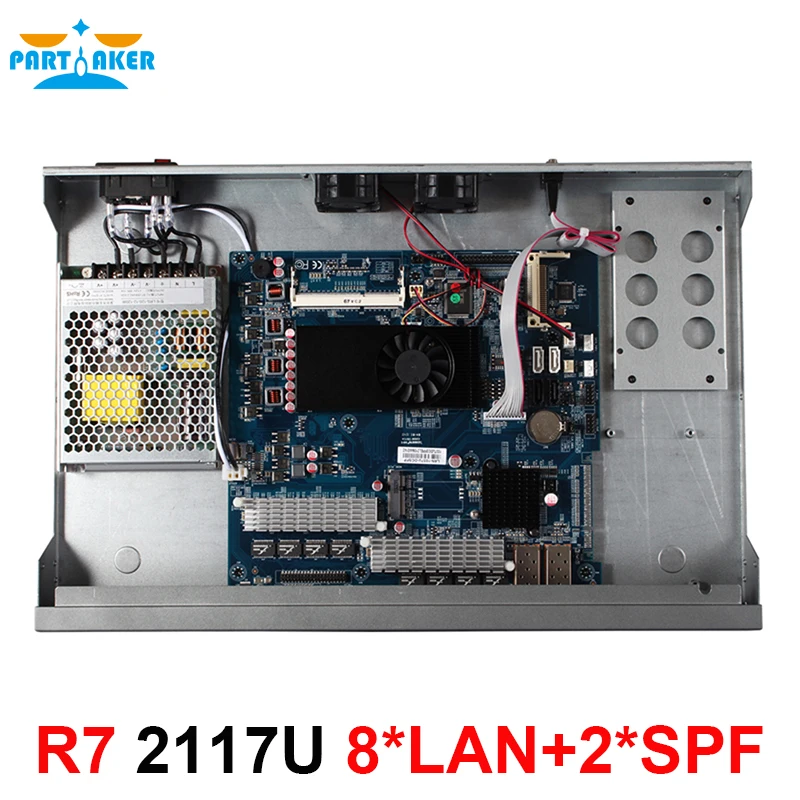 Причастником R7 межсетевой экран аппаратное устройство celeron 1037U 2117U с 8* Intel 82583 в гигабитные порты ethernet 2 SFP ROS 2 Гб ram 8 ГБ SSD