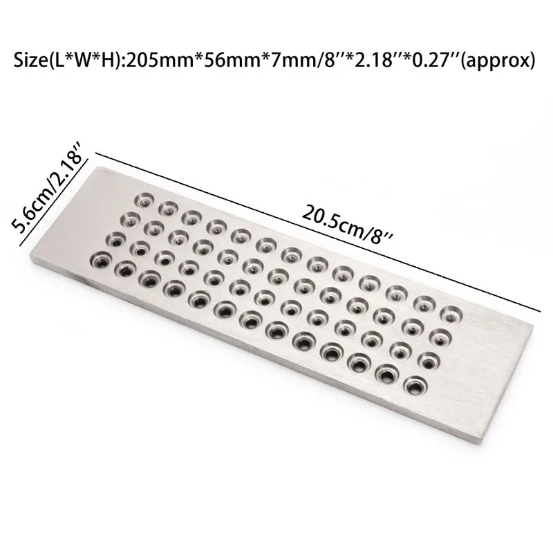 52 отверстия 0,26-4,10 мм вольфрамовый карбидный провод Drawplate для изготовления ювелирных изделий круглый новый