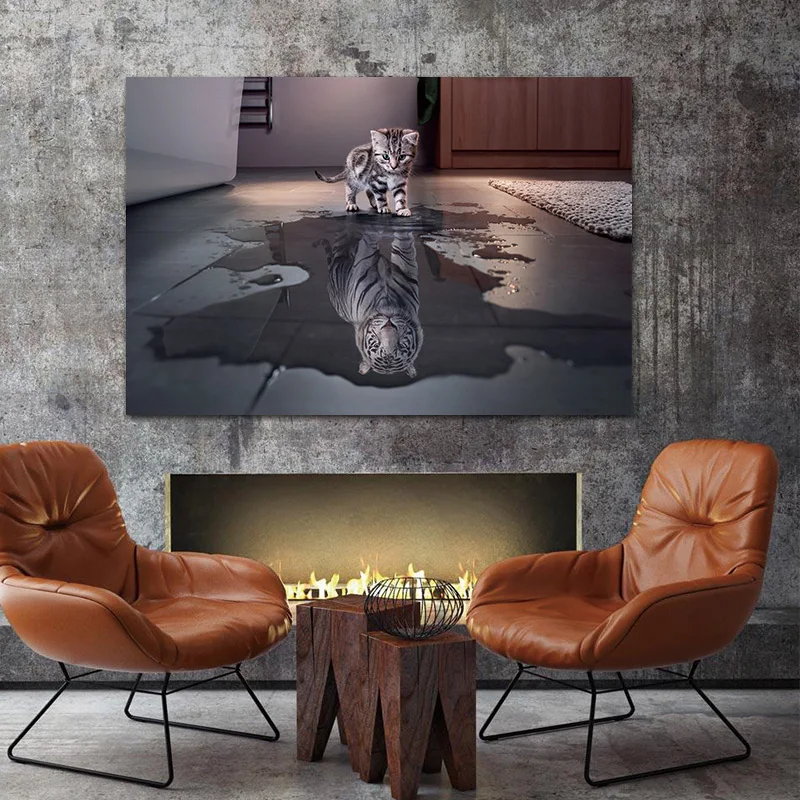 Newest-Island-1-Panel-Decorations-Modern-Canvas-Prints-Artwork-Cat-and-Tiger-Pictures-Paintings-Canvas-Wall (1)