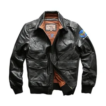 Прочитайте описание! Воздушная сила полета A2 пилот кожаная куртка из натуральной коровьей кожи одежда воловья кожа rider куртка A1792